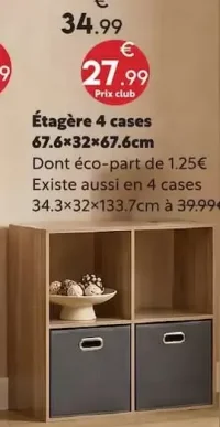 Étagère 4 cases Mix N'Modul
