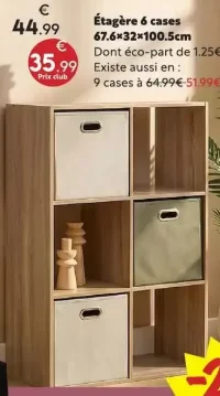 Étagère 6 cases Mix N'Modul