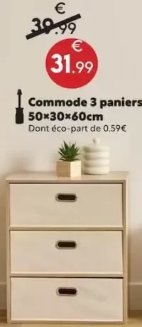 Commode 3 paniers Dress Up