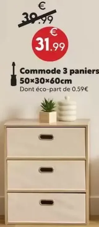Commode 3 paniers Dress Up