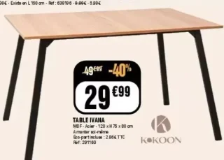 Table Ivana Kokoon