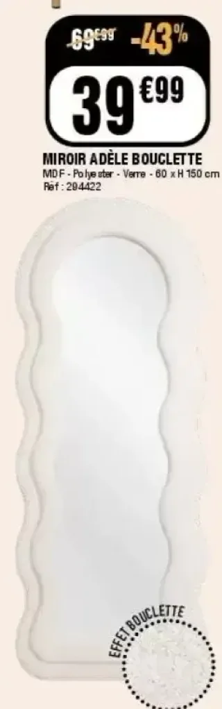 Miroir Adèle Bouclette Kokoon