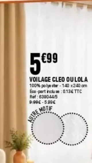 Voilage Cleo ou Lola Kokoon