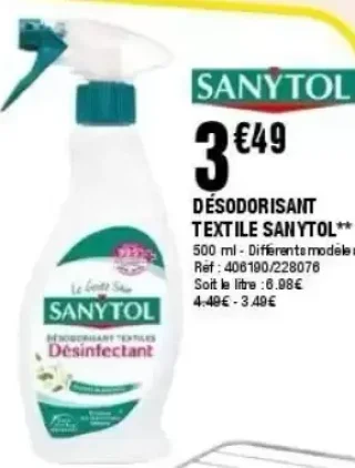Désodorisant textile Sanytol