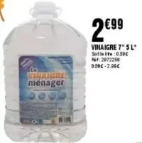 Le Vinaigre ménager Vinaigre 7° 5 L