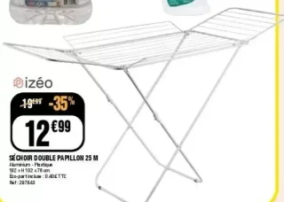 Séchoir double papillon 25 M izéo