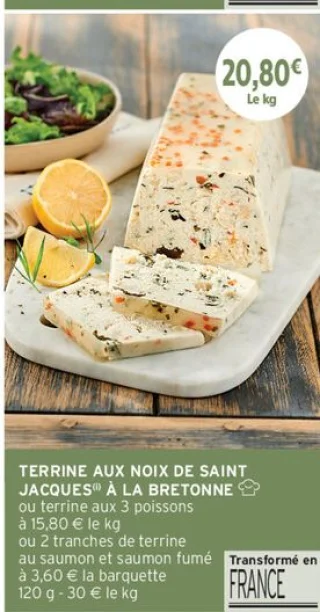 TERRINE AUX NOIX DE SAINT JACQUES À LA BRETONNE