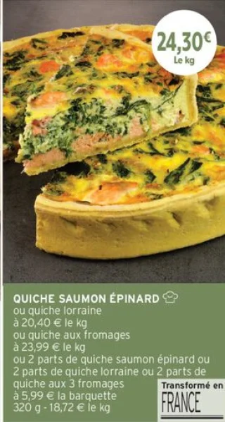 Quiche saumon épinard