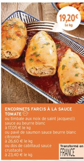 Encornets farcis à la sauce tomate