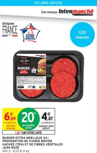 BURGER EXTRA MOELLEUX X4 JEAN ROZÉ