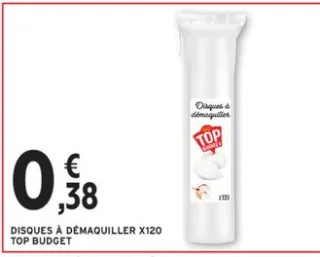Disques à démaquiller x120 Top Budget