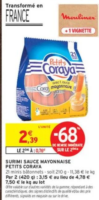 Surimi Sauce Mayonnaise Petits Coraya