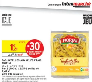 Tagliatelles aux œufs frais Fiorini