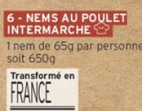 Nems au poulet Intermarché