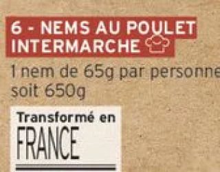 Nems au poulet Intermarché