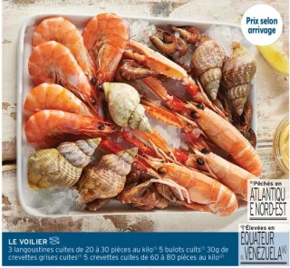 Plateau de fruits de mer Le Voilier