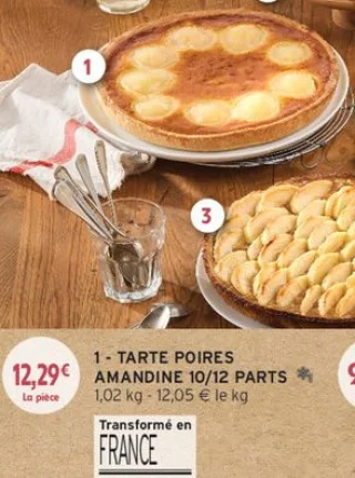 Tarte Poires Amandine