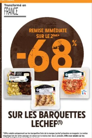 Barquettes fraîches Lechef