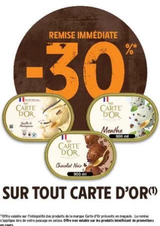 Glace Carte d'Or