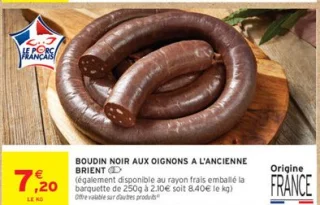 Boudin noir aux oignons a l'ancienne Brient