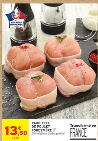 PAUPIETTE DE POULET FORESTIÈRE