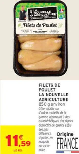 FILETS DE POULET LA NOUVELLE AGRICULTURE