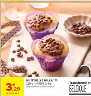 MUFFINS X2 MILKA