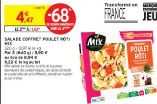 Salade coffret poulet rôti Mix
