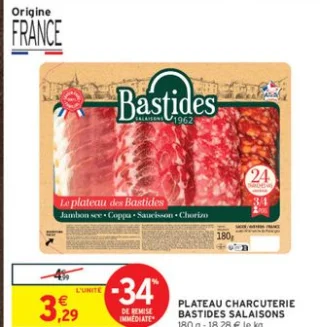 Plateau charcuterie Bastides Salaisons