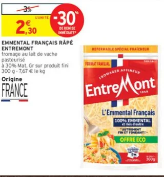 Emmental français râpé Entremont