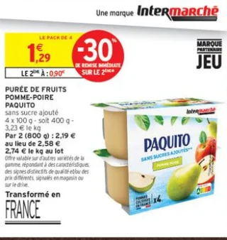 PURÉE DE FRUITS POMME-POIRE PAQUITO