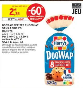 DooWap Pépites Chocolat Sans Additifs Harrys