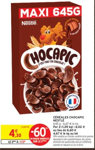 Céréales Chocapic Nestlé