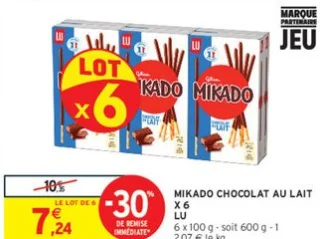 Mikado Chocolat Au Lait LU