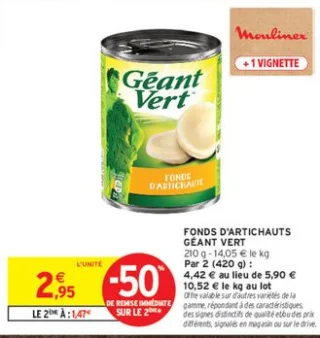Fonds d'artichauts Géant Vert