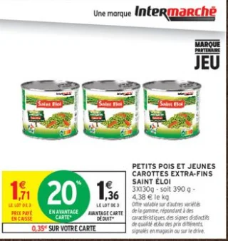 Petits pois et jeunes carottes extra-fins Saint Éloi
