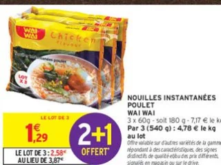 Nouilles Instantanées Poulet Wai Wai
