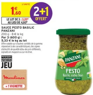 Sauce Pesto Basilic Panzani