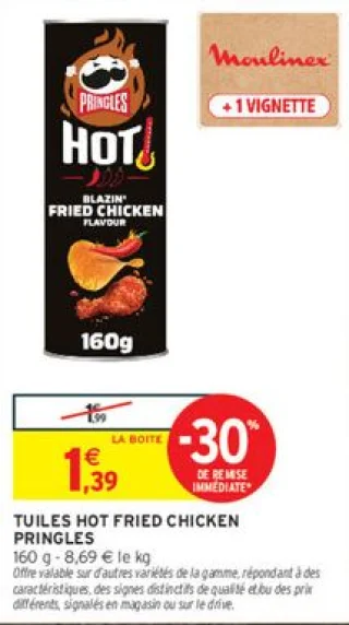 TUILES HOT FRIED CHICKEN PRINGLES