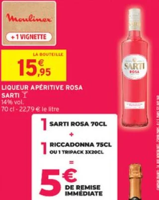 Liqueur apéritive Rosa Sarti