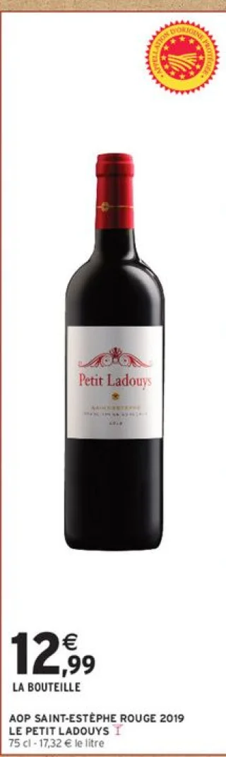 AOP SAINT-ESTÈPHE ROUGE 2019 LE PETIT LADOUYS