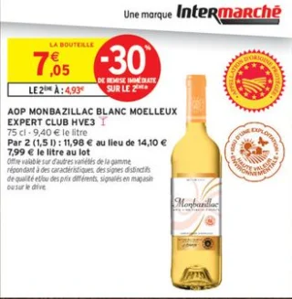 AOP Monbazillac Blanc Moelleux Expert Club HVE3