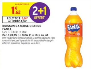 Boisson gazeuse orange Fanta