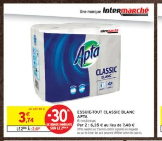 Essuie-Tout Classic Blanc Apta