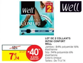 LOT DE 2 COLLANTS INFINI CONFORT WELL
