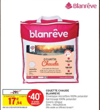 COUETTE CHAUDE BLANREVE