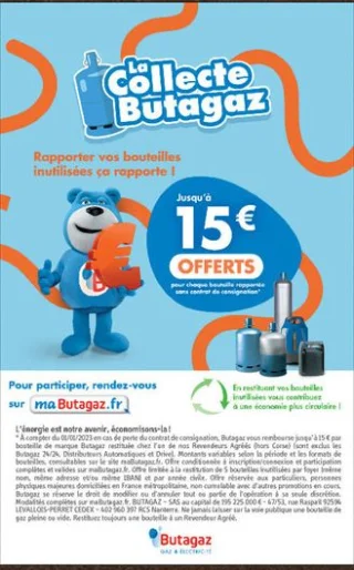 La Collecte Butagaz - Rapporter vos bouteilles inutilisées