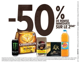 Grimbergen Blonde / Senseo Classique / L'Or Espresso / Oasis Tropical / Monster Energy