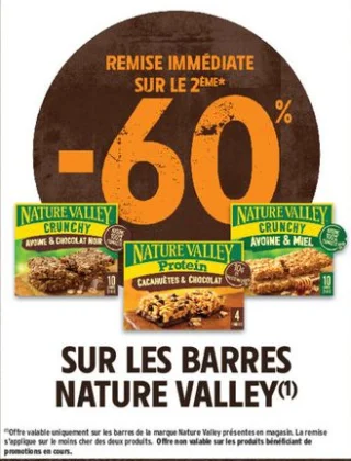 Barres de céréales Nature Valley