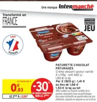 Crème dessert Paturette chocolat Pâturages